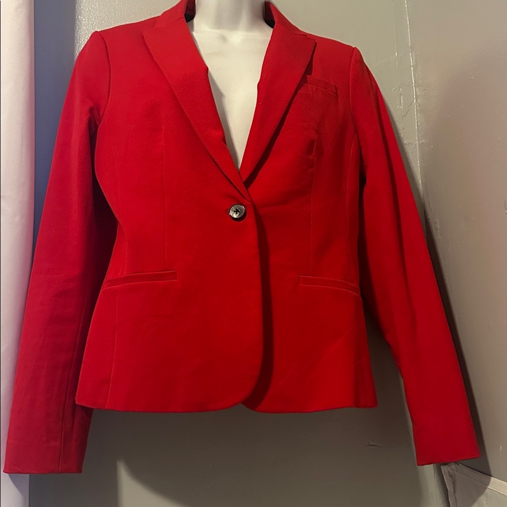 Banana Republic Red Single-Button Women's Blazer